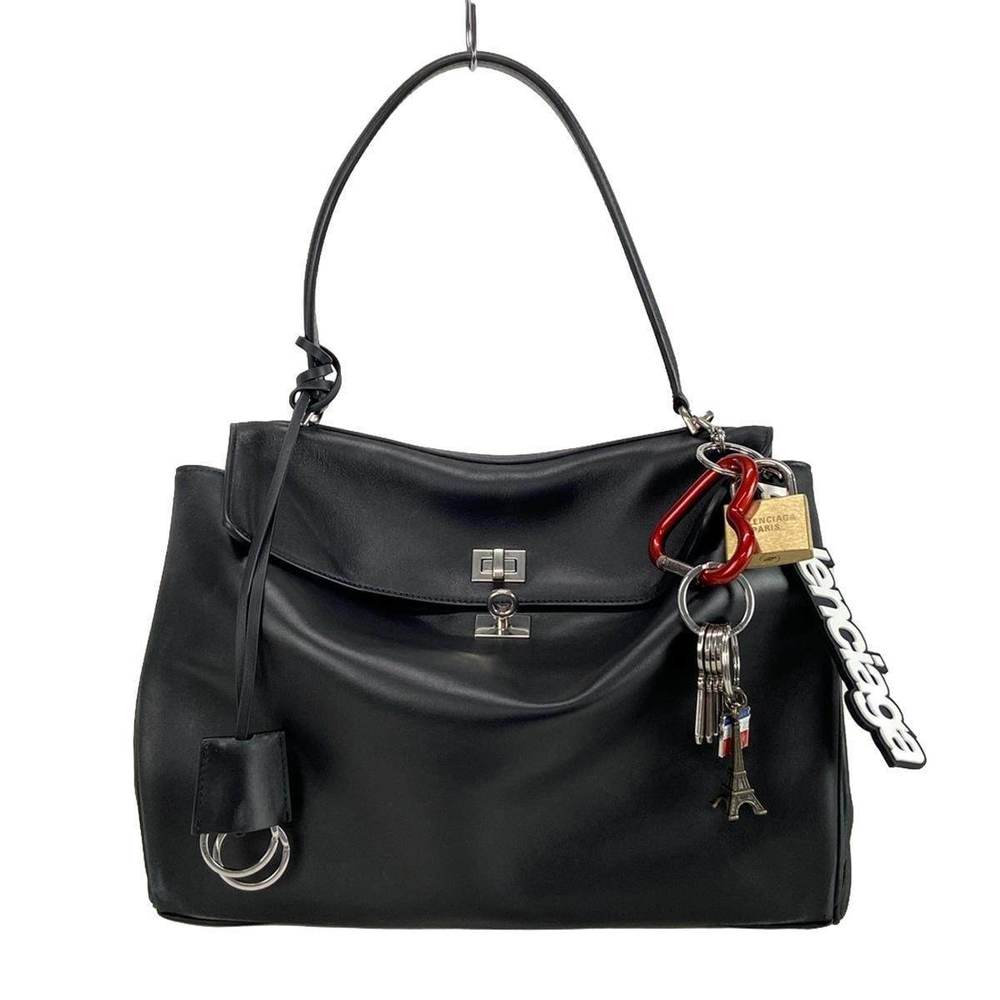 Balenciaga Rodeo Medium Handbag Distressed Black